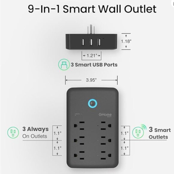 GHome Smart Plug Outlet Extender - Picture 3 of 6